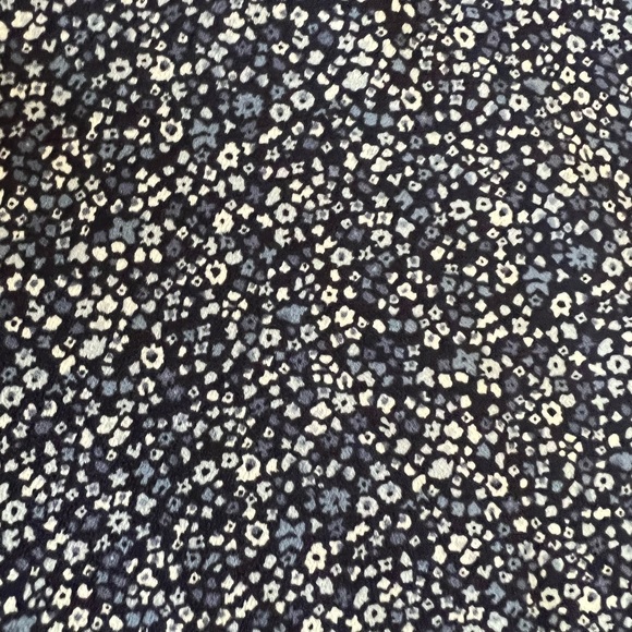 Michael Kors Blue Floral Print Ruffle Trim Cold Shoulder Poly Chiffon Dress - Picture 7 of 8